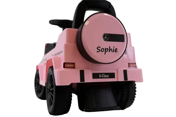 Optional: Namensaufkleber auf der Rückseite