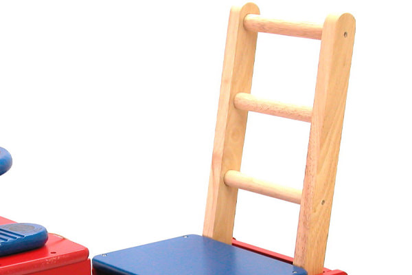 Feuerleiter als Schubstange.