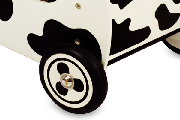 Gummierte Räder, für drinnen und draußen geeignet