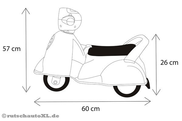Abmessung Scooter Creme.