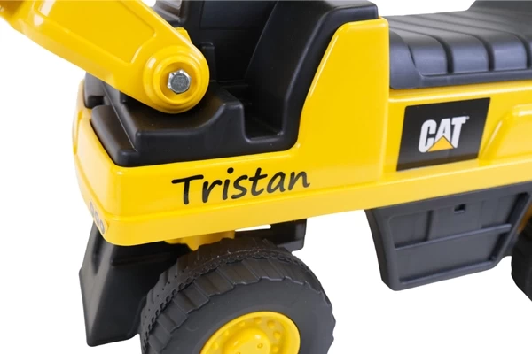 Namensaufkleber auf der anderen Seite