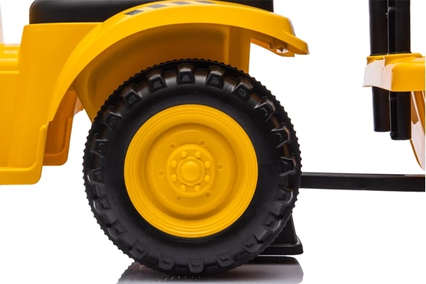 Groot achterwiel en anti-kantelblok