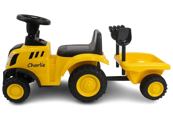 Namensaufkleber auf einer Seite