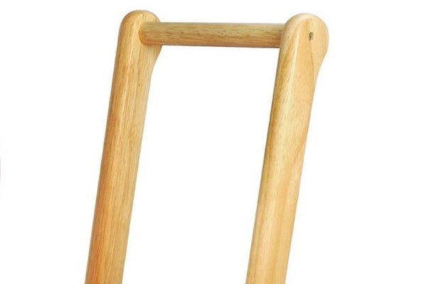 Mit Holzschubstange.