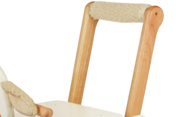 Schubstange mit Schaffell.