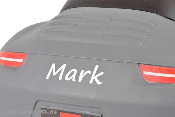 Aufkleberset (3 Stickers) mit Wunschname, in Weiß.