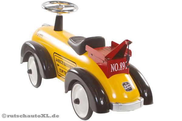 Retro Roller Rutscher Speedster Tommy gelb Rutschauto Abschleppwagen 0706096 