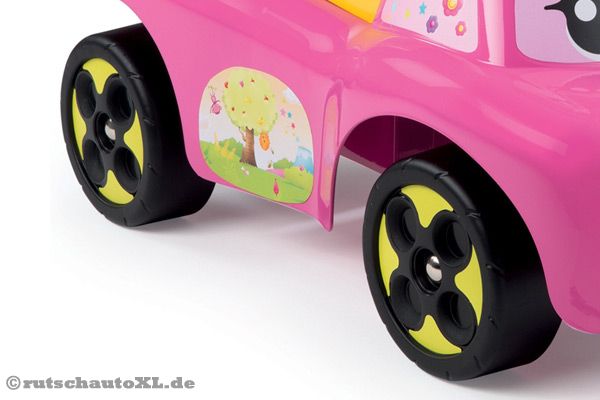 Räder aus hartem Kunststoff, geeignet für drinnen.