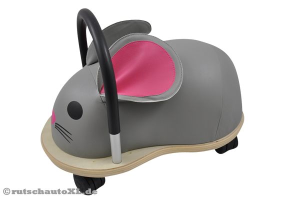 Die Wheelybug Maus lässt sich leicht lenken (360 Grad Räder).